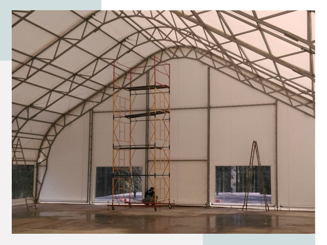 Шатровые ангары в Магнитогорске