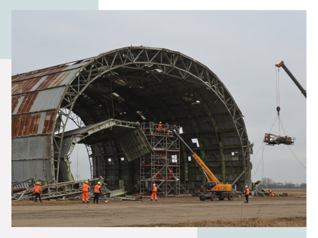 Демонтаж ангаров в Магнитогорске
